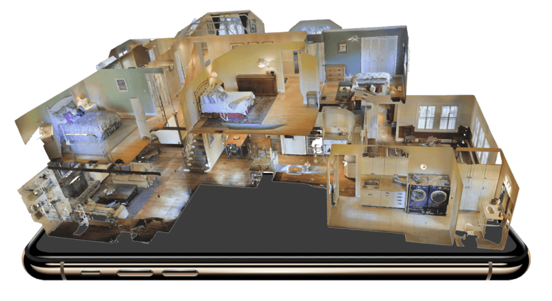3D Modell vom Rundgang 3D Rundgang Modell am Handy